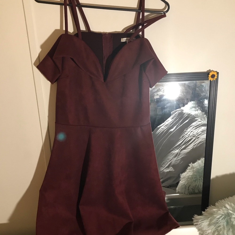 burgundy dress